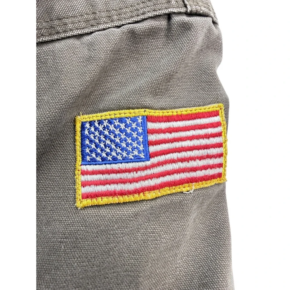 Snap-on Canvas Quilted Bomber Work‎ Jacket Mens Large Brown